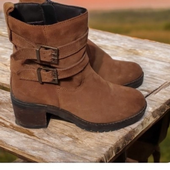 Foundry Co Boots Womens ankle size 8 brown Leather upper Vintage - Picture 1 of 12